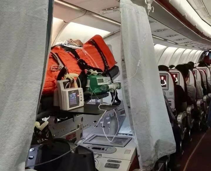 隆安县跨国医疗包机、航空担架